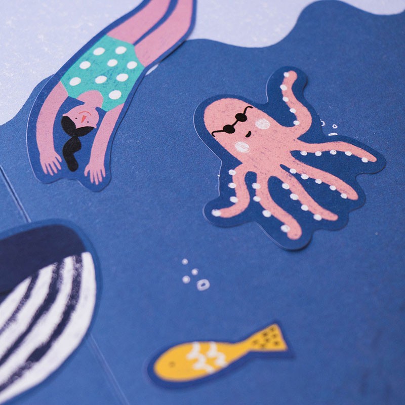 Creative activity with stickers